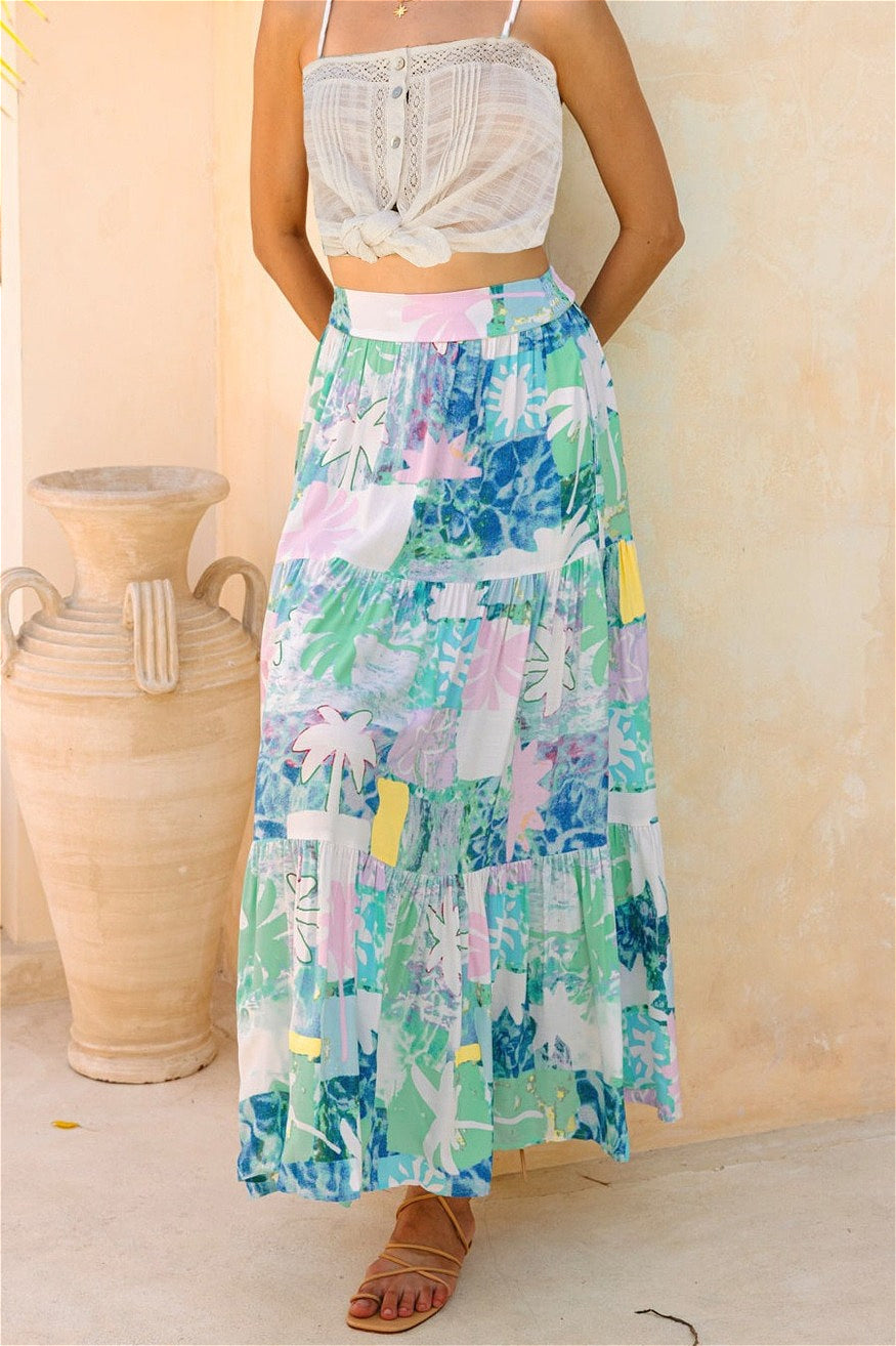 Vacation Printed Pocket Midi Skirt image 6