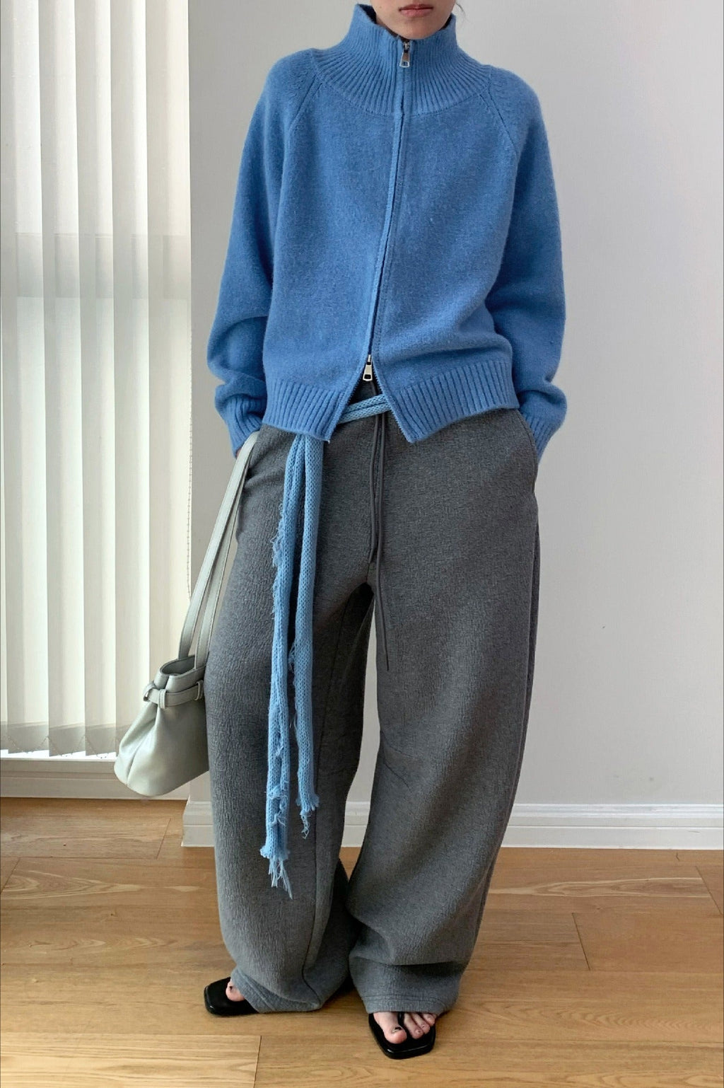 Soft Knit Zipper Cardigan image 2