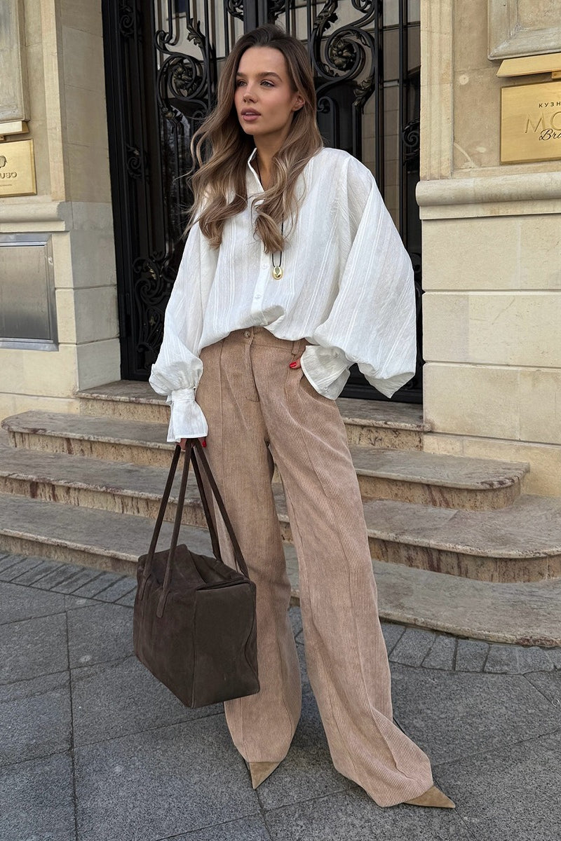 Cotton Corduroy Wide Leg Pants image 2