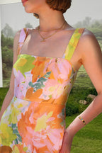 Floral Print Sleeveless Holiday Flowy Maxi Dress image 4