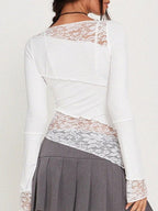 Vintage Slim Fit Floral Detail Long Sleeve Long Sleeve Tee image 10