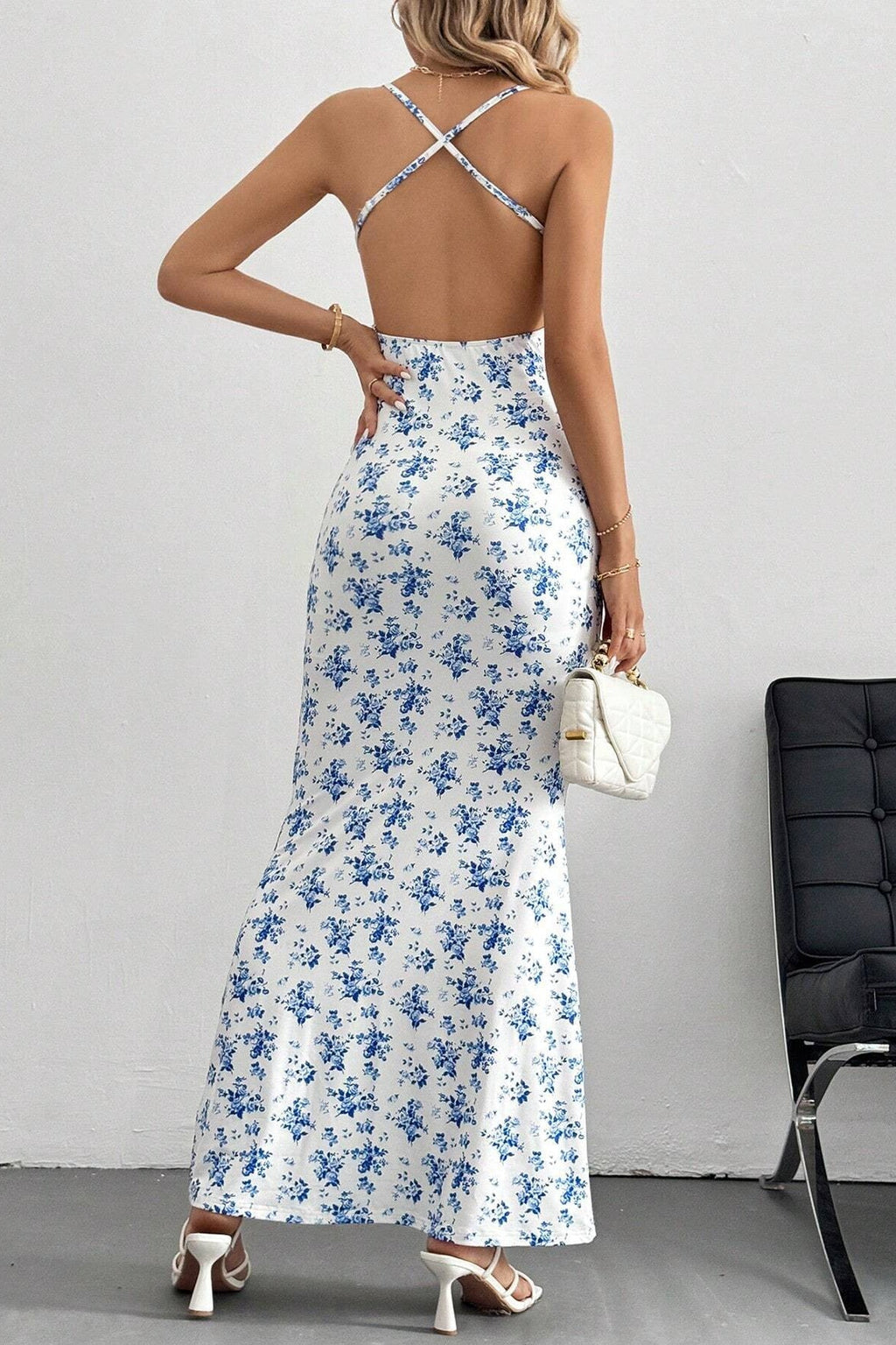 Cami Sweet Open Back Floral Dress image 4
