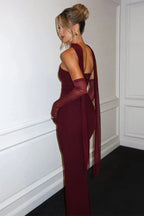 Strapless Backless Tie Waist Bodycon Maxi Dress image 5