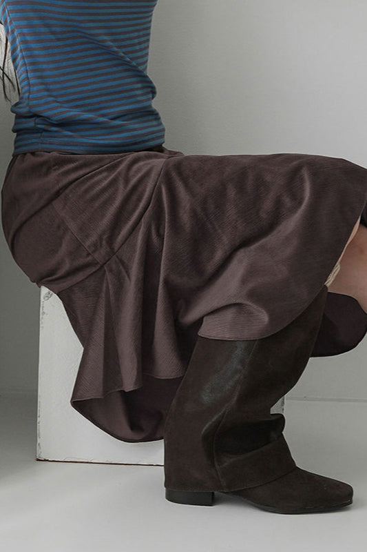 Asymmetric Draped Midi Skirt image 4