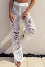 Chic Ribbed Knit Wrap Waist Pants image 1