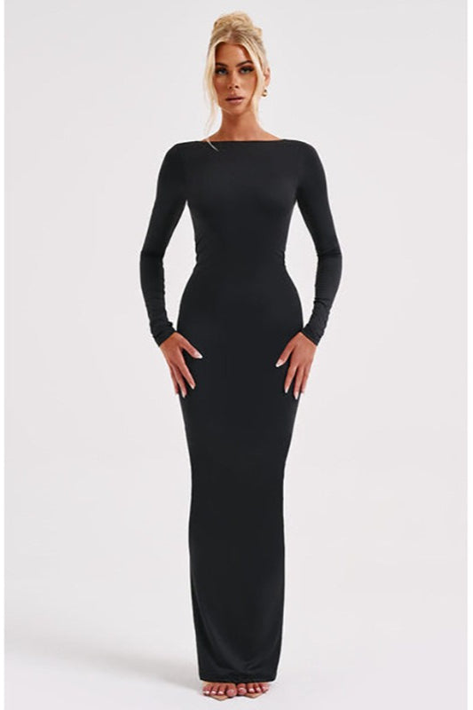 Long Sleeve Backless Bodycon Formal Dress image 15