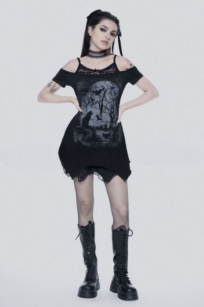Sheer Lace Gothic Dress image 3