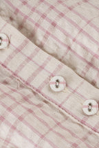 Plaid Regular Shoulder Fitted Waist Short Long Sleeve Blouse image 4