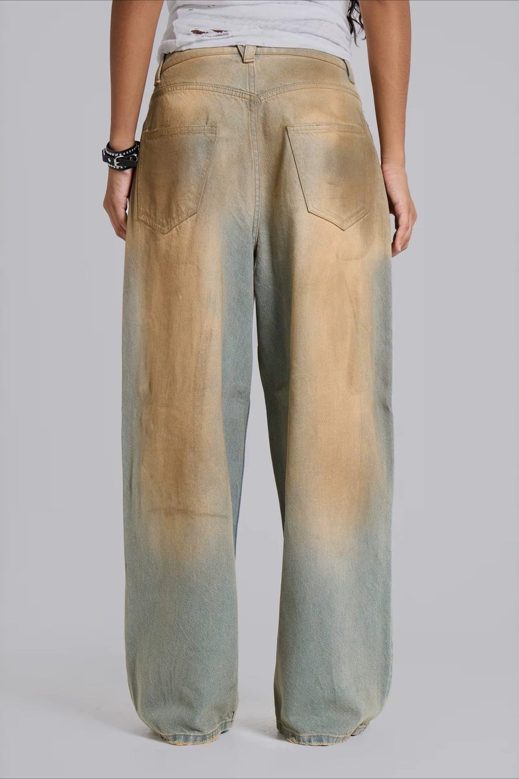 Chic Y2K Streetwear Washed Letter Print Jeans image 2