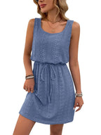 Rosalie Eyelet Dress detail view styled for Avrienne