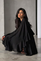 Ruffle Cape Half Sleeve Elegant Mini Dress image 2