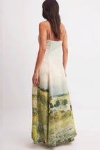 Oil Painting Scenic Cami Elegant Maxi Dress image 4