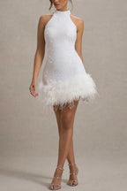 Shiny Fuzzy Sequin Bodycon Party Dress image 12
