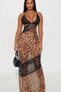 Lace Sheer Strapless Bodycon Maxi Dress image 1