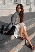 Vintage Lace Hollow Midi Skirt image 3