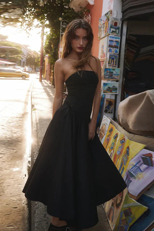 Autumn New Chic Bowknot Strapless Slim Fit Party Dress image 13