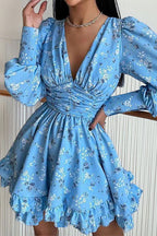 Floral Long Sleeve Party Dress image 9