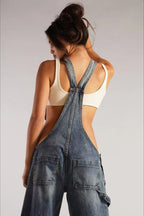 Low Rise Wide Leg Overall Jeans image 5