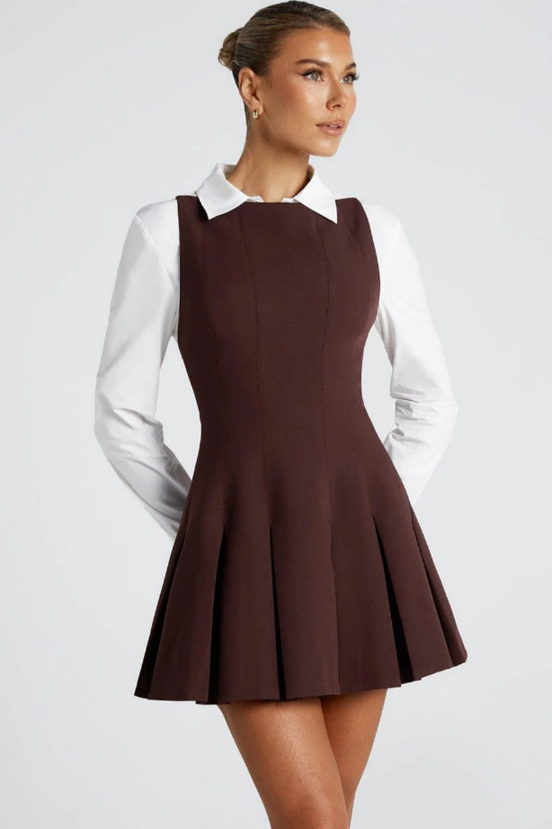 Solid Color Wide Hem Sleeveless Cocktail Dress image 5