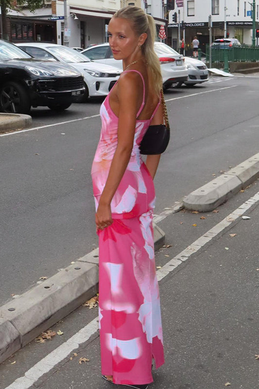 Floral Print Sleeveless Bodycon Maxi Dress image 7