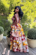 Sexy Cami Tiered Ruffle Two Piece Skirt Sets image 1