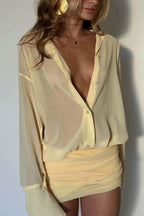 Collared Slim Fit Bodycon Shirt Mini Dress image 2