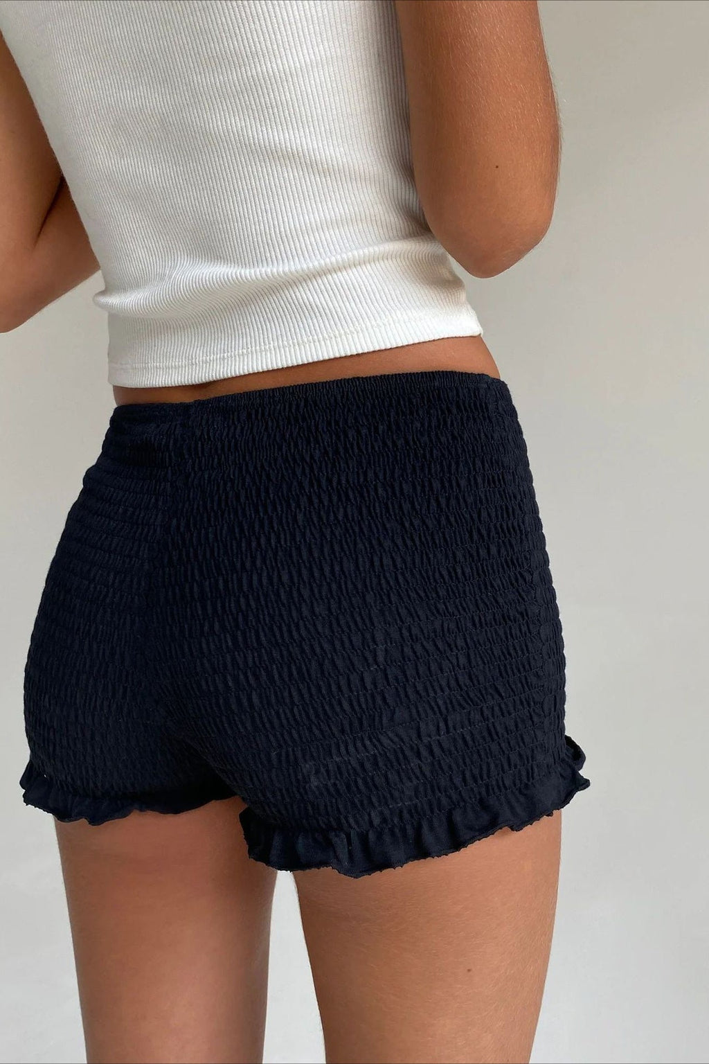 Y2K Solid Casual Low Waist Plaid Ruffle Shorts image 24