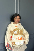 Oversized Letter Puff Print Hoodie image 2