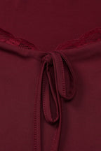 Lace Trimmed Slim Fit Bodysuit Knit Top image 12