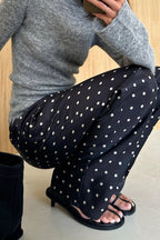 Polka Dot Straight Leg Casual Pants image 4