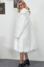 Faux Fur Longline Plus Size Coat image 8