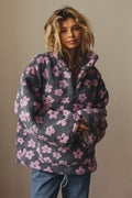 Floral Fleece Warm Fuzzy Sweatshirt image 1
