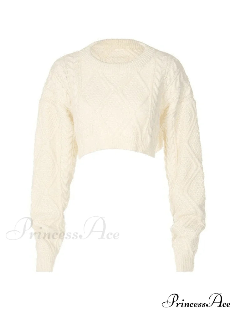 Cable Knit Graceful Crop Cami Top image 5