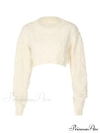 Cable Knit Graceful Crop Cami Top image 5