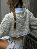 Cable Knit Graceful Crop Cami Top image 11