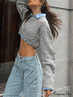 Cable Knit Graceful Crop Cami Top image 8