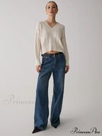 Cable Knit Graceful Tie Back Sweater image 3