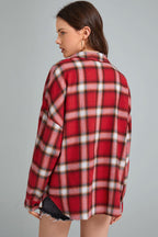 Plaid Stand Collar Button Shirt  Blouse image 23