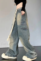 Wide Leg Patchwork Heart Jeans image 14