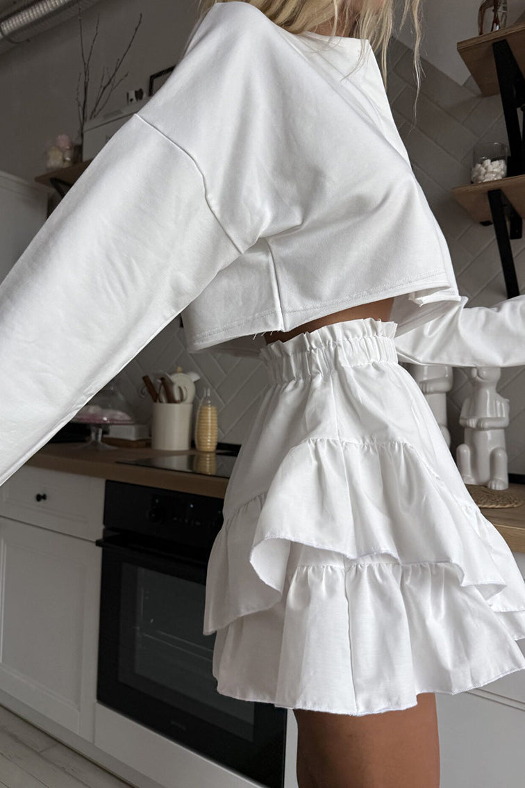 Ruffled High Waist Tiered Skirt image 3