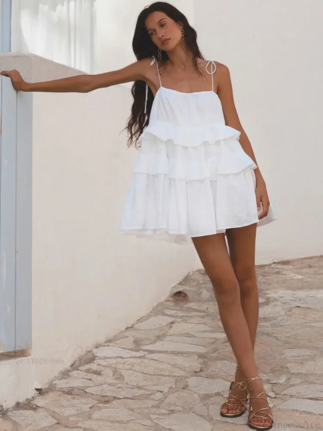 Cake Neck High-Waist Mini Dress image 5