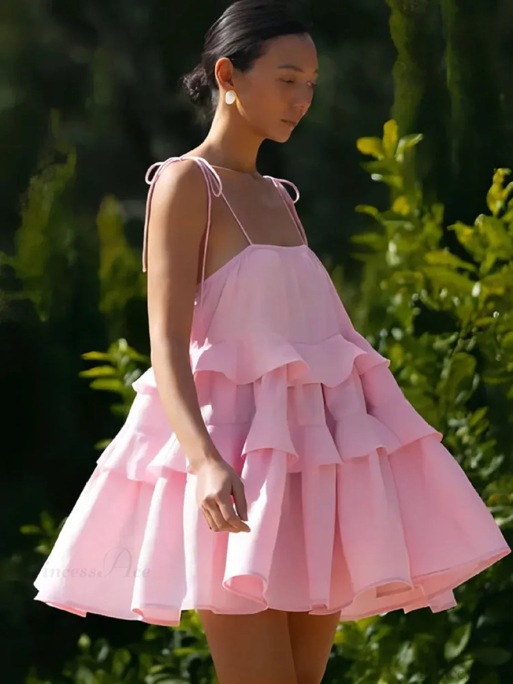 Cake Neck High-Waist Mini Dress image 3