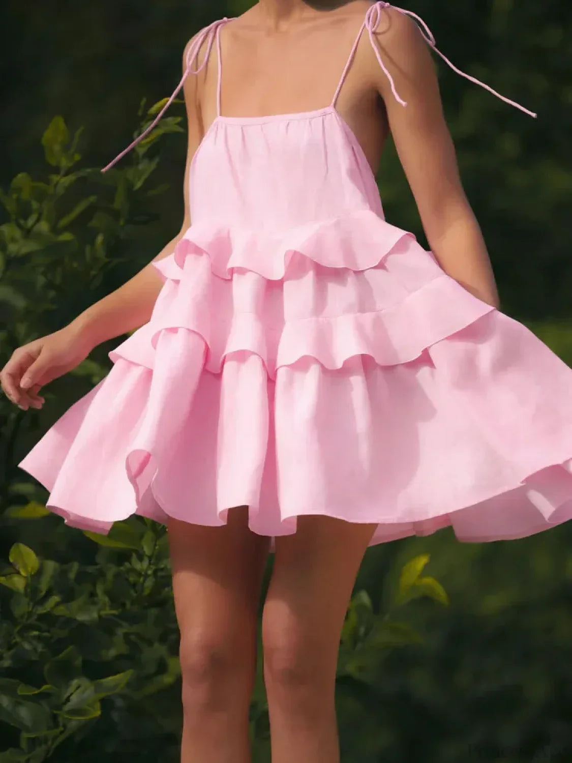 Cake Neck High-Waist Mini Dress image 1