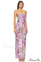 Calista Sequin Stylish Embroidered Maxi Dress image 4