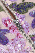 Calista Sequin Stylish Embroidered Maxi Dress image 9