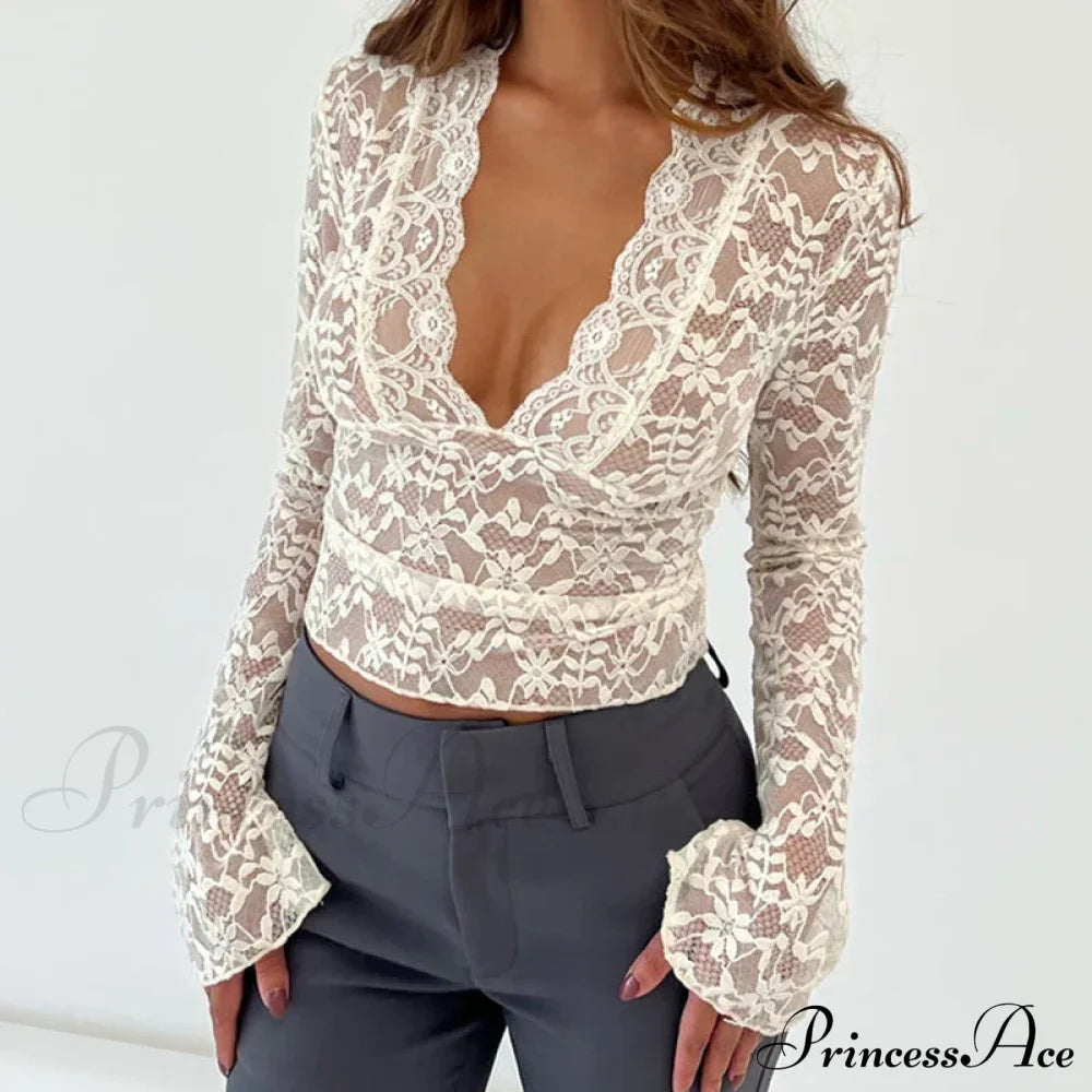 CALLIE Elegant LACE BLOUSE image 1