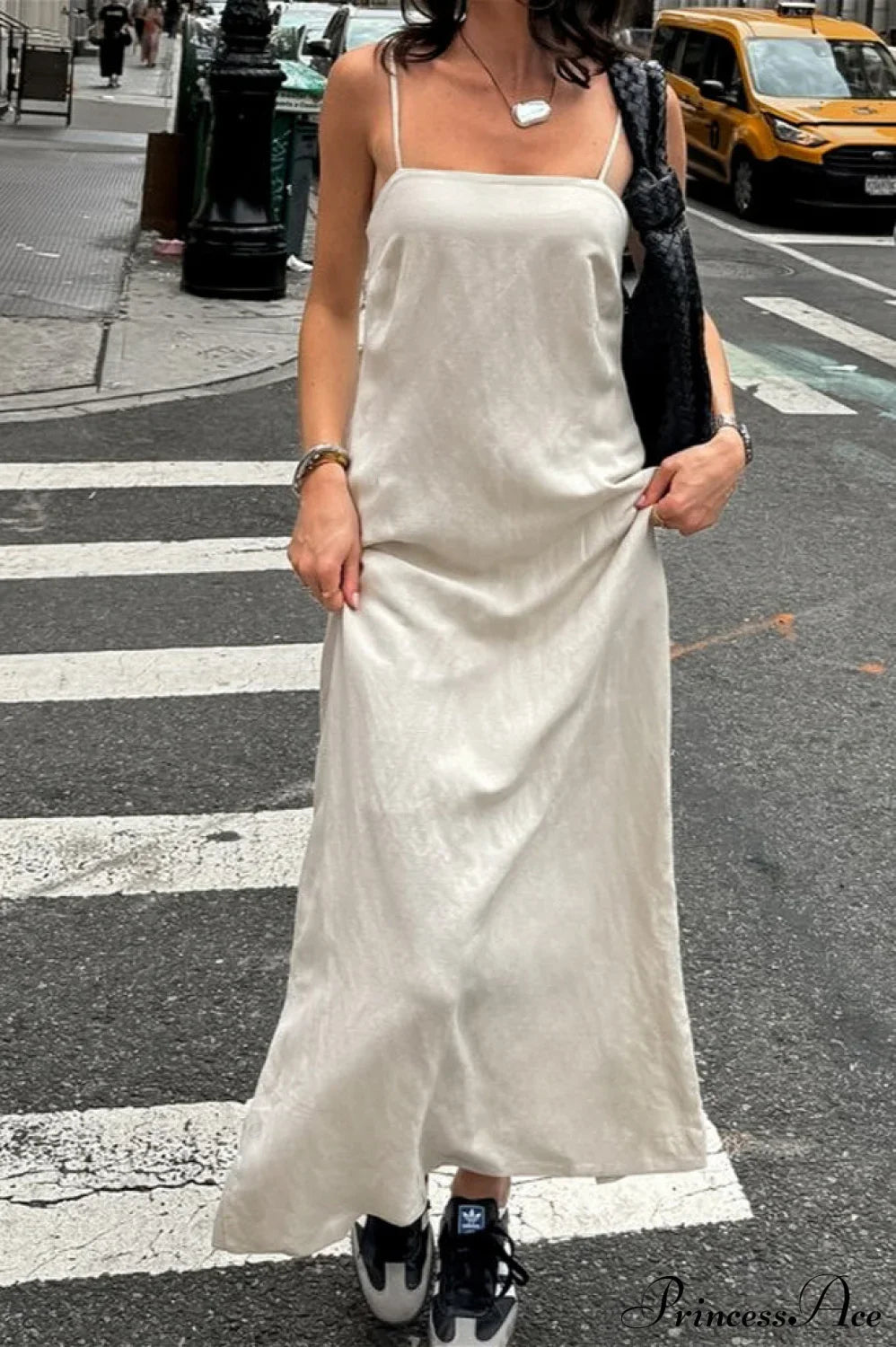 Cami Cotton Linen Loose A Line Maxi Dress image 3