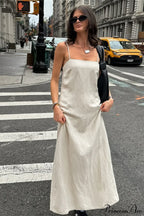 Cami Cotton Linen Loose A Line Maxi Dress image 2