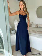 Cami Tie Up Charming Solid Maxi Dress image 13