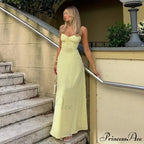 Cami Tie Up Charming Solid Maxi Dress image 2